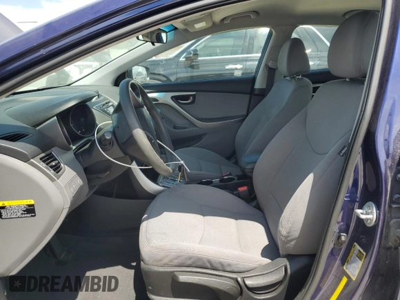 2013 Hyundai Elantra GLS with VIN 5NPDH4AE9DH281672, listed as a Copart auction lot 61760935 with 74,730 mi miles and Salvage title. Bid and sale history available at DreamBid. Image 7.