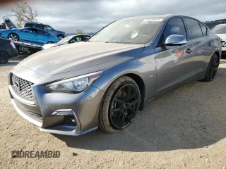 2019 Infiniti Q50 Luxe z VIN JN1EV7AP0KM542273, wystawiony jako Copart lot #50639035 z przebiegiem 44 001 mil mil oraz Szkody całkowita. Historia ofert i sprzedaży dostępna na DreamBid. Obrazek 1.