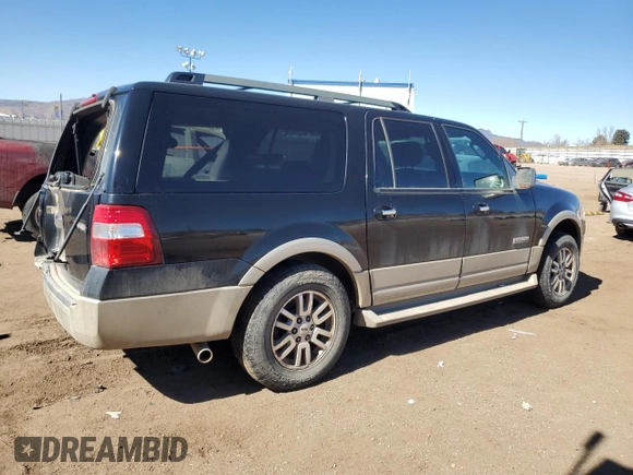 2007 Ford Expedition Max Eddie Bauer with VIN 1FMFK18597LA31536, listed as a Copart auction lot 47190295 with 127,792 mi miles and Salvage Title. Bid and sale history available at DreamBid. Image 3.