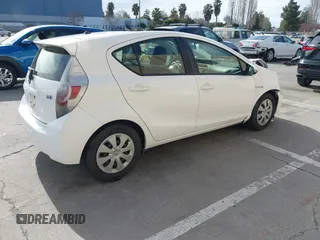 2012 Toyota Prius One with VIN JTDKDTB33C1027813, listed as a IAAI auction lot 41721224 with 183,054 mi miles. Bid and sale history available at carsss.com. Image 4.