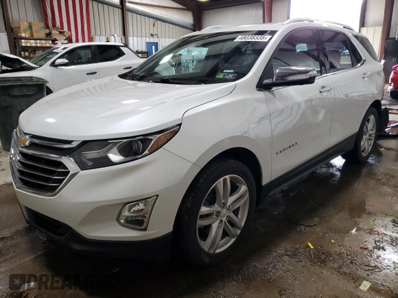 2019 Chevrolet Equinox Premier with VIN 2GNAXYEX4K6154698, listed as a Copart auction lot 48038335 with 113,286 mi miles and Salvage Title. Bid and sale history available at carsss.com. Image 1.