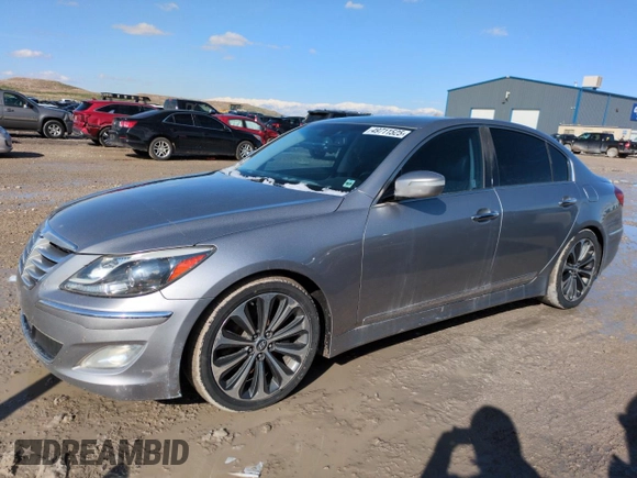 2012 Hyundai Genesis 5.0L R-Spec with VIN KMHGC4DH1CU158482, listed as a Copart auction lot 49711525 with 147,846 mi miles and Clean Title. Bid and sale history available at carsss.com. Image 1.