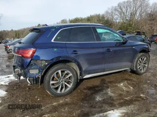 2022 Audi Q5 S line Premium Plus with VIN WA1EAAFY0N2029929, listed as a Copart auction lot 43619955 with 0 mi miles and Salvage Title. Bid and sale history available at carsss.com. Image 3.