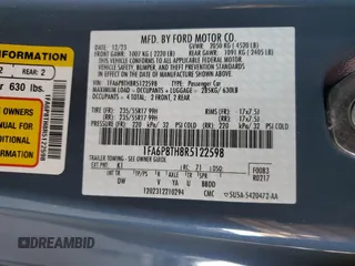 2024 Ford Mustang EcoBoost with VIN 1FA6P8TH8R5122598, listed as a Copart auction lot 58627015 with 15,557 mi miles and Salvage title. Bid and sale history available at DreamBid. Image 12.