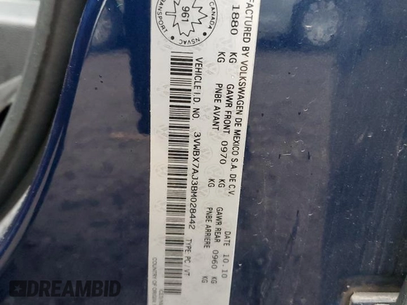 2011 Volkswagen Jetta SE с VIN 3VWBX7AJ3BM028442, выставлен на аукционе Copart как лот 81852814 с пробегом 223 779 миль миль и Списание • Salvage title. История ставок и продаж доступна на DreamBid. Изображение 13.