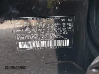 2021 Subaru Ascent Limited с VIN 4S4WMAPD2M3462248, выставлен на аукционе IAAI как лот 42108659 с пробегом Не указан миль и . История ставок и продаж доступна на DreamBid. Изображение 9.