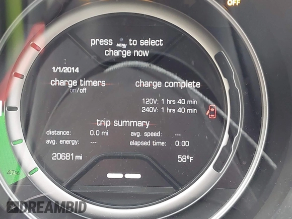 2015 FIAT 500e with VIN 3C3CFFGE4FT689654, listed as a IAAI auction lot 42199588 with 20,681 mi miles and . Bid and sale history available at DreamBid. Image 15.