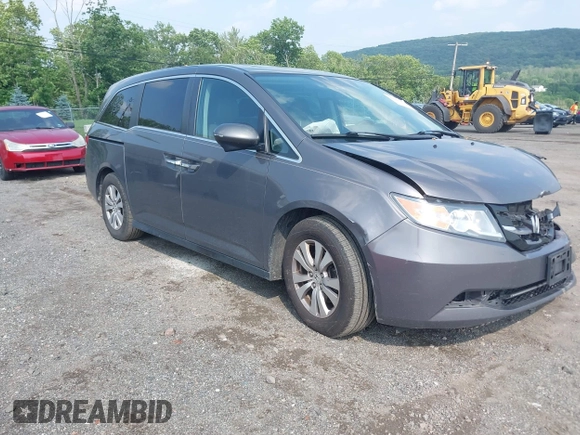 2014 Honda Odyssey EX-L with VIN 5FNRL5H6XEB121390, listed as a IAAI auction lot 42480217 with 291,766 mi miles and . Bid and sale history available at DreamBid. Image 1.