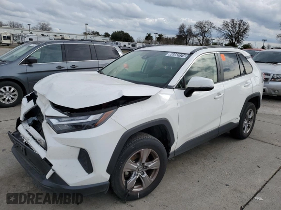 2023 Toyota RAV4 Hybrid LE with VIN JTMMWRFV3PD570648, listed as a Copart auction lot 86983174 with 27,258 mi miles and Salvage title. Bid and sale history available at DreamBid. Image 1.