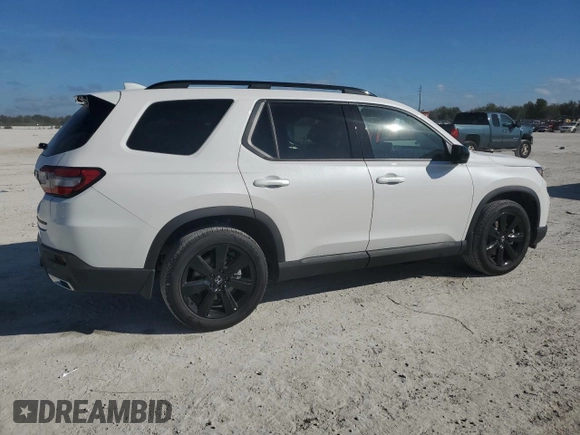 2025 Honda Pilot Black Edition with VIN 5FNYG1H93SB083838, listed as a Copart auction lot 43270875 with 3,304 mi miles and Salvage Title. Bid and sale history available at carsss.com. Image 3.