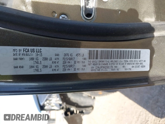 2016 Jeep Patriot High Altitude Edition with VIN 1C4NJRFB4GD581179, listed as a IAAI auction lot 42101912 with 168,254 mi miles. Bid and sale history available at carsss.com. Image 9.