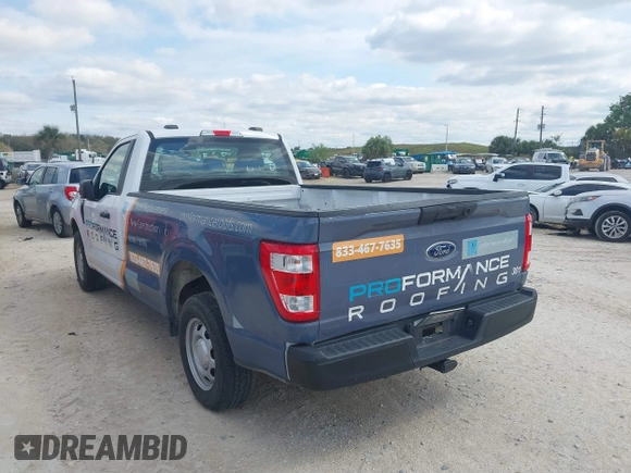2022 Ford F-150 XL with VIN 1FTMF1CB5NKE95567, listed as a IAAI auction lot 41561435 with 54,497 mi miles. Bid and sale history available at carsss.com. Image 3.