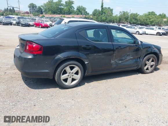 2013 Dodge Avenger SXT with VIN 1C3CDZCB0DN680997, listed as a IAAI auction lot 42845870 with 154,214 mi miles and . Bid and sale history available at DreamBid. Image 4.