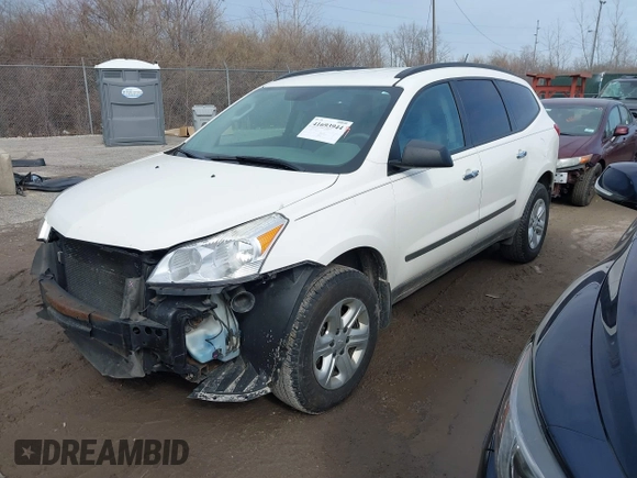 2012 Chevrolet Traverse LS with VIN 1GNKRFED2CJ413878, listed as a IAAI auction lot 41693944 with 217,766 mi miles and . Bid and sale history available at DreamBid. Image 2.
