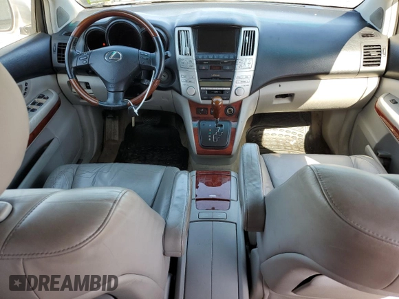 2008 Lexus RX 400h with VIN JTJHW31U682856775, listed as a Copart auction lot 48847335 with 313,385 mi miles and Salvage Title. Bid and sale history available at DreamBid. Image 8.