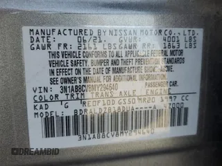 2021 Nissan Sentra SV with VIN 3N1AB8CV8MY294640, listed as a Copart auction lot 51853695 with 111,134 mi miles and Salvage Title. Bid and sale history available at DreamBid. Image 13.
