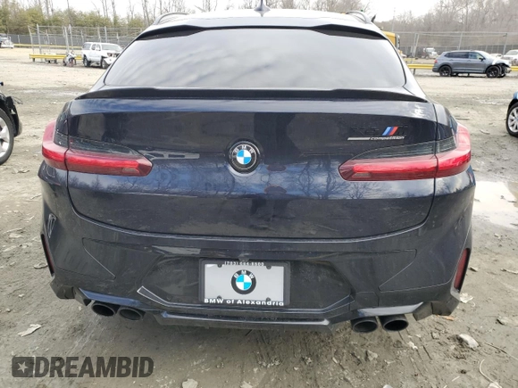 2023 BMW X4 M with VIN 5YM23EC03P9S24918, listed as a Copart auction lot 45127705 with 9,817 mi miles and Salvage Title. Bid and sale history available at carsss.com. Image 6.