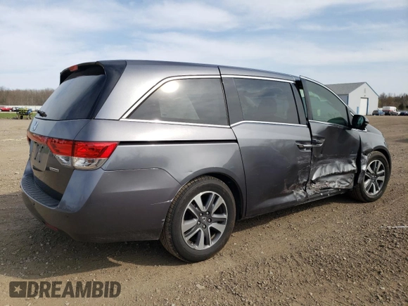 2014 Honda Odyssey Touring with VIN 5FNRL5H93EB118891, listed as a Copart auction lot 53172015 with 87,261 mi miles and Salvage Title. Bid and sale history available at carsss.com. Image 3.