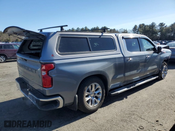 2021 Chevrolet Silverado 1500 LTZ with VIN 1GCUYGEDXMZ200545, listed as a Copart auction lot 43721165 with 58,623 mi miles and Salvage Title. Bid and sale history available at DreamBid. Image 3.