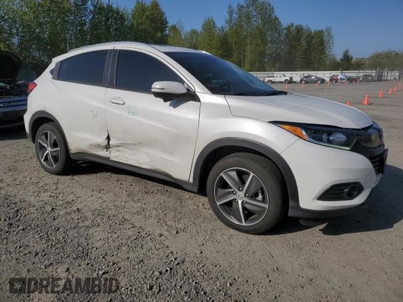 2022 Honda HR-V EX with VIN 3CZRU6H52NM756443, listed as a Copart auction lot 54507595 with 20,972 mi miles and Salvage Title. Bid and sale history available at carsss.com. Image 4.