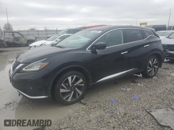 2023 Nissan Murano SL with VIN 5N1AZ2CJ7PC106699, listed as a Copart auction lot 44444885 with 28,186 mi miles and Salvage Title. Bid and sale history available at DreamBid. Image 1.