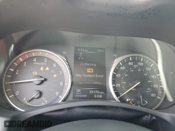 2021 Infiniti Q50 Luxe z VIN JN1EV7BP2MM706074, wystawiony jako Copart lot #54379675 z przebiegiem 29 170 mil mil oraz Szkoda całkowita • Salvage title. Historia ofert i sprzedaży dostępna na DreamBid. Obrazek 9.
