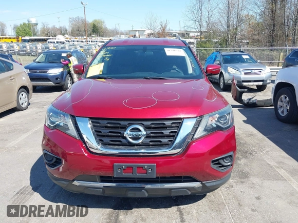 2017 Nissan Pathfinder SV with VIN 5N1DR2MM4HC681270, listed as a IAAI auction lot 41786327 with 61,724 mi miles. Bid and sale history available at carsss.com. Image 12.