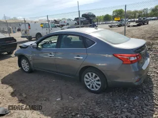 2017 Nissan Sentra SV with VIN 3N1AB7AP2HL707427, listed as a Copart auction lot 54878735 with 86,992 mi miles and Salvage Title. Bid and sale history available at DreamBid. Image 2.