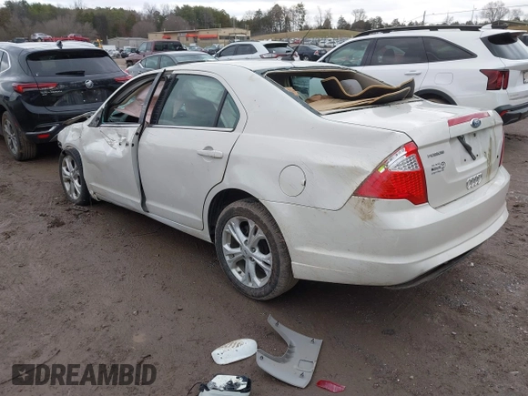 2012 Ford Fusion SE with VIN 3FAHP0HA1CR173855, listed as a IAAI auction lot 41574744 with 1 mi miles. Bid and sale history available at carsss.com. Image 3.
