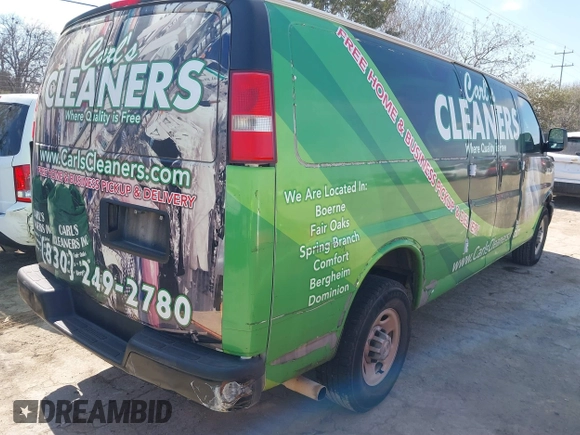 2016 Chevrolet Express Cargo Van with VIN 1GCWGBFF8G1129945, listed as a IAAI auction lot 41679828 with 270,498 mi miles. Bid and sale history available at carsss.com. Image 4.
