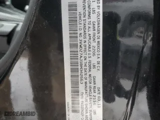 2011 Volkswagen Jetta Sedan SE PZEV with VIN 3VWDZ7AJ1BM362553, listed as a Copart auction lot 45481605 with 196,901 mi miles and Salvage Title. Bid and sale history available at carsss.com. Image 12.