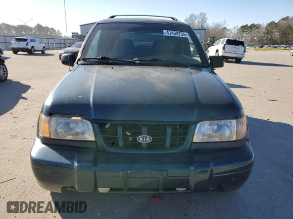 2001 Kia Sportage with VIN KNDJB723115705926, listed as a Copart auction lot 41489735 with 155,820 mi miles and Salvage Title. Bid and sale history available at carsss.com. Image 5.