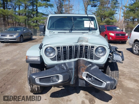 2024 Jeep Wrangler Sahara with VIN 1C4PJXEG1RW299325, listed as a IAAI auction lot 41854789 with 27,808 mi miles. Bid and sale history available at carsss.com. Image 13.