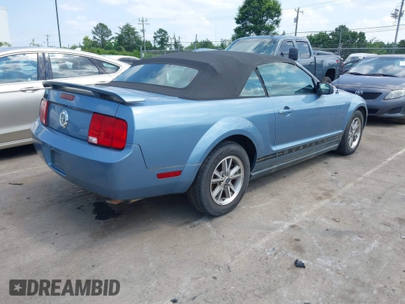 2005 Ford Mustang Deluxe with VIN 1ZVFT84N555175518, listed as a IAAI auction lot 42427276 with 196,095 mi miles and . Bid and sale history available at DreamBid. Image 4.
