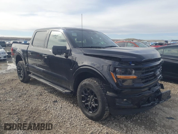 2024 Ford F-150 XLT with VIN 1FTFW3L89RKD35576, listed as a Copart auction lot 49867725 with 8,608 mi miles and Salvage Title. Bid and sale history available at DreamBid. Image 4.