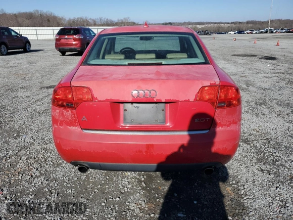 2005 Audi A4 2.0T with VIN WAUAF68E65A520157, listed as a Copart auction lot 88092125 with 150,780 mi miles and Salvage Title. Bid and sale history available at carsss.com. Image 6.