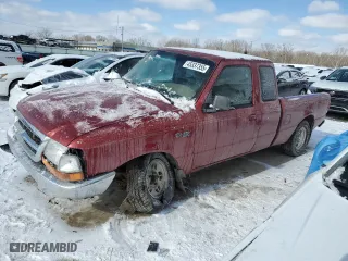 1998 Ford Ranger XL with VIN 1FTYR14CXWPA52707, listed as a Copart auction lot 45337355 with 187,485 mi miles and Non Repairable. Bid and sale history available at carsss.com. Image 1.