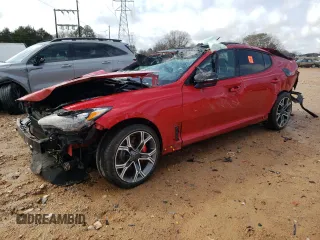 2018 Kia Stinger GT2 with VIN KNAE55LC4J6019074, listed as a Copart auction lot 47727495 with 0 mi miles and Salvage Title. Bid and sale history available at carsss.com. Image 1.