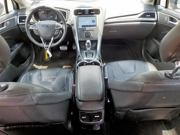 2014 Ford Fusion Titanium Hybrid with VIN 3FA6P0RU2ER158302, listed as a Copart auction lot 59049995 with 108,571 mi miles and Salvage title. Bid and sale history available at DreamBid. Image 8.