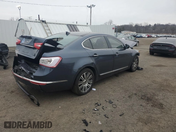 2014 Kia Cadenza Premium with VIN KNALN4D78E5124361, listed as a Copart auction lot 86970534 with 183,228 mi miles and Salvage Title. Bid and sale history available at carsss.com. Image 3.