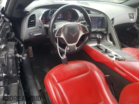 2015 Chevrolet Corvette Z51 2LT with VIN 1G1YK2D77F5109902, listed as a Copart auction lot 50784194 with 128,877 mi miles and Salvage title. Bid and sale history available at DreamBid. Image 8.