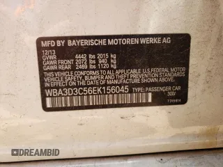 2014 BMW 3 Series 328d с VIN WBA3D3C56EK156045, выставлен на аукционе Copart как лот 57874535 с пробегом 140 504 миль миль и Списание • Salvage title. История ставок и продаж доступна на DreamBid. Изображение 12.