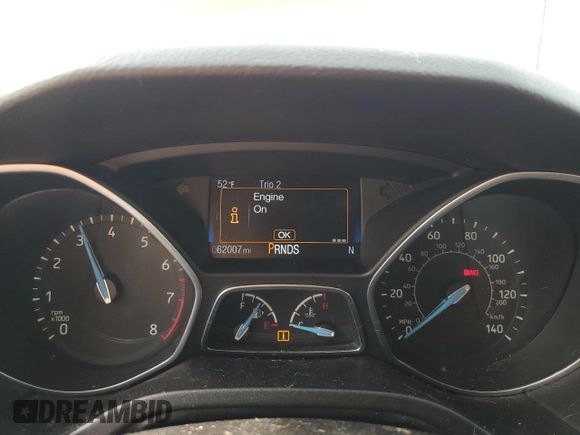2017 Ford Focus SEL with VIN 1FADP3H26HL307256, listed as a Copart auction lot 51962745 with 62,007 mi miles and Salvage Title. Bid and sale history available at carsss.com. Image 9.