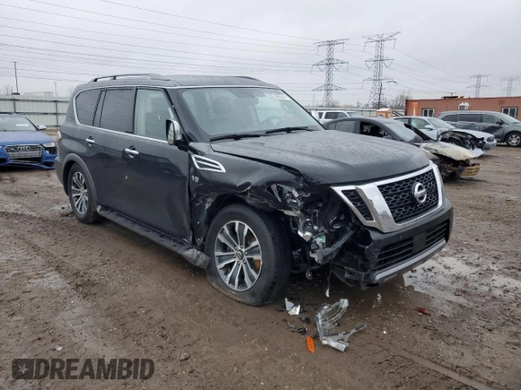 2020 Nissan Armada SL with VIN JN8AY2ND0L9108479, listed as a Copart auction lot 42314275 with 97,823 mi miles and Salvage Title. Bid and sale history available at carsss.com. Image 4.