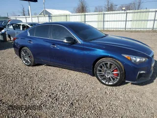 2018 Infiniti Q50 RED SPORT 400 with VIN JN1FV7AR0JM481270, listed as a Copart auction lot 53777515 with 42,555 mi miles and Clean Title. Bid and sale history available at carsss.com. Image 4.