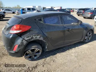 2017 Hyundai Veloster Value Edition with VIN KMHTC6AD6HU318164, listed as a Copart auction lot 48585725 with 112,578 mi miles and Salvage Title. Bid and sale history available at carsss.com. Image 3.