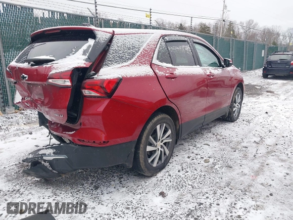 2024 Chevrolet Equinox LT with VIN 3GNAXUEG7RL177665, listed as a IAAI auction lot 41733068 with 17,666 mi miles and . Bid and sale history available at DreamBid. Image 4.