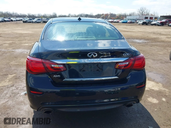 2015 Infiniti Q70 with VIN JN1BY1ARXFM562402, listed as a IAAI auction lot 41910400 with 131,469 mi miles and . Bid and sale history available at DreamBid. Image 17.