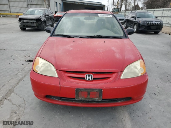2002 Honda Civic LX with VIN 1HGEM21532L022237, listed as a Copart auction lot 46659315 with 0 mi miles and Clean Title. Bid and sale history available at carsss.com. Image 5.
