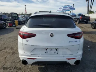2023 Alfa Romeo Stelvio Ti with VIN ZASPAKBN2P7D64686, listed as a Copart auction lot 84976964 with 0 mi miles and Salvage Title. Bid and sale history available at carsss.com. Image 6.